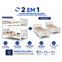 Ver imagem 3 de Beliche Esmeralda MDF Escada Central Proteção Lateral Transforma em 2 Camas de Solteiro