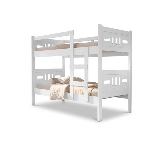 Beliche Esmeralda MDF Escada Central Proteção Lateral Transforma em 2 Camas de Solteiro