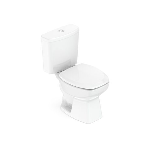 Kit de Bacia com Caixa Assento Pp com Queda Amortecida e Complementos de Instalação Thema Roca I Inc