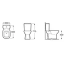 Ver mais imagens de Kit Vaso Sanitário com Caixa Acoplada e Assento Queda Amortecida Debba Classic Roca