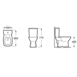 Kit Vaso Sanitário com Caixa Acoplada e Assento Queda Amortecida Debba Classic Roca - 7