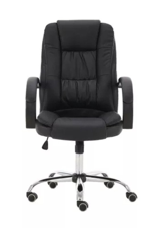 Cadeira Presidente Dark com Relax Ergonômica Tronus Escritório Base Cromada Rodizio Pu Anti Risco - 6