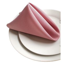 Kit Guardanapo de Boca de Tecido Mesa Posta 6 pç Oxford Liso Rosê - 1