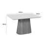 Mesa de Jantar Retangular Maya 140 Cm Base Mdf Laminado Off White - 2