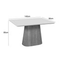 Ver imagem 2 de Mesa de Jantar Retangular Maya 140 Cm Base Mdf Laminado Off White