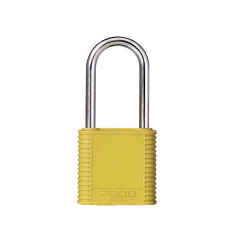 Cadeado Pado Abs Bloqueio 42mm Haste de Aço - Amarelo