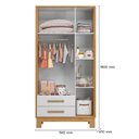 Ver imagem 3 de Guarda Roupa Infantil Q Encanto Slim 4340 Freijó Toq Branco Acetinado Ambiente - Qmovi