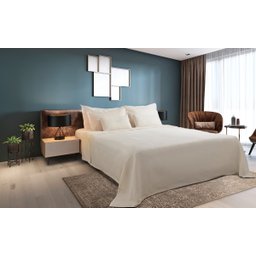 Kit Colcha Montblanc Cairo Branco Natural Solteiro 180x230cm - 2