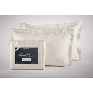 Kit Colcha Montblanc Cairo Branco Natural Solteiro 180x230cm
