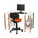 Ver imagem 2 de Mesa Simples Branca Montante Evolukit
