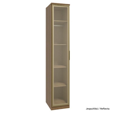 Guarda Roupa Modulado 01 Porta Vidro 245cm com Prateleira Setiba