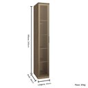 Ver imagem 3 de Guarda Roupa Modulado 01 Porta Vidro 245cm com Prateleira Setiba