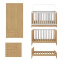 Ver mais imagens de Quarto de Bebê Completo Berço Americano 3 em 1 Colchão Encanto Multimóveis Mp4605 Madeirado