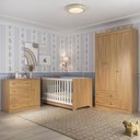 Ver imagem 2 de Quarto de Bebê Completo Berço Americano 3 em 1 Colchão Encanto Multimóveis Mp4605 Madeirado