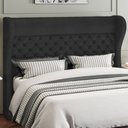 Ver imagem 2 de Cabeceira Cama Box Queen 160 Cm P05 Madrid Couríssimo Preto - Lyam Decor