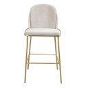 Ver imagem 5 de Banqueta com Assento Estofado e Base em Aço Carbono com Pintura Automotiva – Luna Exclusiva Dourado 