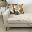 Ver imagem 2 de Kit 1 Manta para Sofá 2,40 X 1,80 + 2 Capas de Almofada Cor:bege-marrom