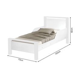 Mini Cama Infantil Branca com Colchão - 5