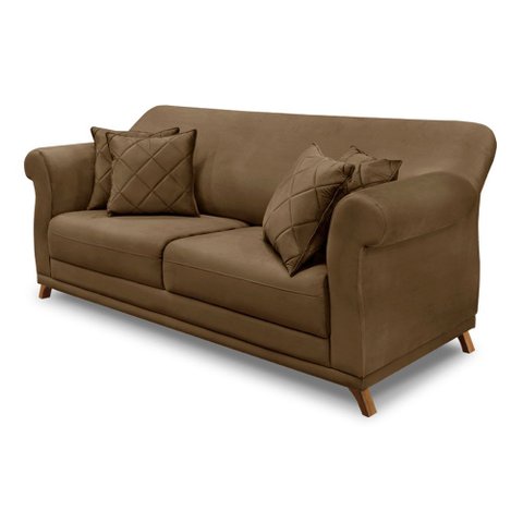 Sofá Amsterdam 3 Lugares 2,00 Suede - Lucadi Home