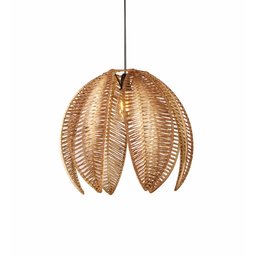 Pendente Folha Palha de Milho Fibra Natural Rustico Lustre:pintada - 3