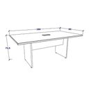 Ver imagem 2 de Mesa de Reunião Escritório 1,80m com Caixa Tomadas F5