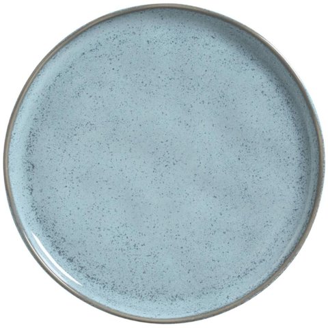 Prato Raso 27cm Bio Breeze Porto Brasil Cerâmica Stoneware Azul Avulso Servir Refeição