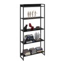 Ver imagem 1 de Estante Multiuso Para Escritório Industrial 05 Prateleiras Areta 186x80cm C01 Onix - Lyam Decor
