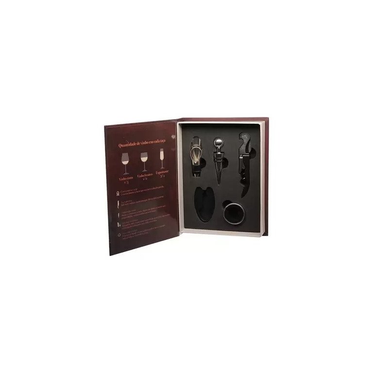 KIT ACESSORIOS P/ VINHO LIVRO