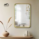 Ver imagem 2 de Espelho Decorativo Urban 40x60cm Retangular Cantos Dourado