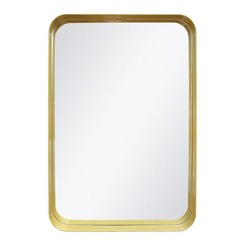 Espelho Decorativo Urban 40x60cm Retangular Cantos Dourado