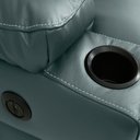 Ver mais imagens de Poltrona do Papai Sala de Cinema Mia Reclinável Retrátil Power Elétrico Base Fixa Couro Azul Majesti