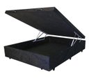 Ver imagem 1 de Base Box Baú Viúva Blindado 128x188 Votobox Suede Preto Bio Box