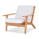 Ver imagem 3 de Conjunto Buriti Stain Jatoba Sofa + Poltrona Estofado Branco - 60506