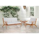 Ver imagem 4 de Conjunto Buriti Stain Jatoba Sofa + Poltrona Estofado Branco - 60506