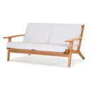 Ver imagem 2 de Conjunto Buriti Stain Jatoba Sofa + Poltrona Estofado Branco - 60506