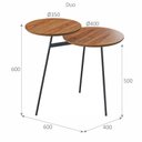 Ver imagem 3 de Mesa Lateral para Sala de Estar Redonda Duo
