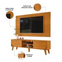 Ver imagem 4 de Painel TV Rack Bancada Suzy M20 65" 182cm MDP Correr Cinamomo D'Rossi