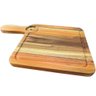 Tábua Teca 34x22cm com Cabo Área para Ramekin Servir Lanches Hambúrguer Petisqueira - 1