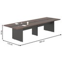 Ver imagem 2 de Mesa de Reunião Retangular Tom 360cm Freijó Preto 8 Lugares Casah
