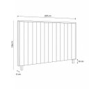 Ver imagem 3 de Painel Cabeceira Estofado Cama Box King Moldura Madeira Lua: Linho Bege