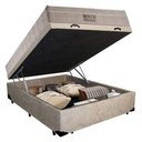 Ver imagem 6 de Cama Baú Casal Suede + Colchão Ortobom Airtech Molas Ensacadas 65x138x188 Bege