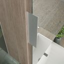 Ver imagem 4 de Conjunto Gabinete Banheiro Rubi 60cm - Gabinete + Cuba + Espelheira - Madeirado/cinza