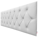 Ver imagem 4 de Cabeceira Estofada Casal Capitonê Luna Corino Branco 140 X 80 cm RBL