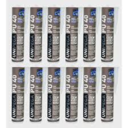 Kit 12 Adesivo Pu 40 Profissional 280ml Unipega Branco - 1