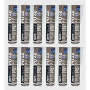 Kit 12 Adesivo Pu 40 Profissional 280ml Unipega Branco