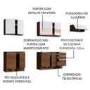 Ver imagem 5 de Armário de Cozinha Completa 280cm Rustic/Rustic/Branco Marcela Madesa 03