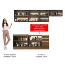 Ver imagem 6 de Armário de Cozinha Completa 280cm Rustic/Rustic/Branco Marcela Madesa 03