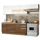 Ver imagem 3 de Armário de Cozinha Completa 280cm Rustic/Rustic/Branco Marcela Madesa 03