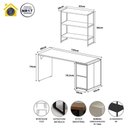 Ver imagem 7 de Mesa para Escritório com Nicho Aéreo Industrial 150cm Nogal com Preto F5 Office