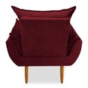 Ver imagem 2 de Kit 2 Poltronas Decorativa Opala Veludo Vermelho